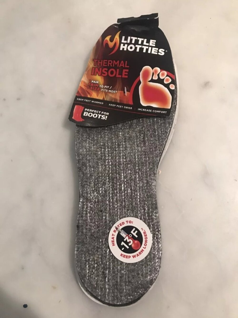 NEW Little Hotties 07216 Thermal Insoles, Heat Rated to -13 Deg F, 1-Pair